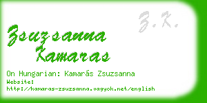 zsuzsanna kamaras business card